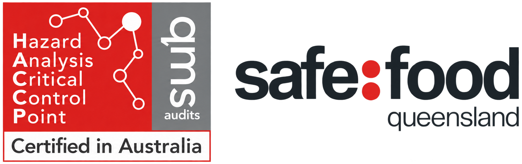 HACCP certified in Australia and Safe Food Queensland accredited
